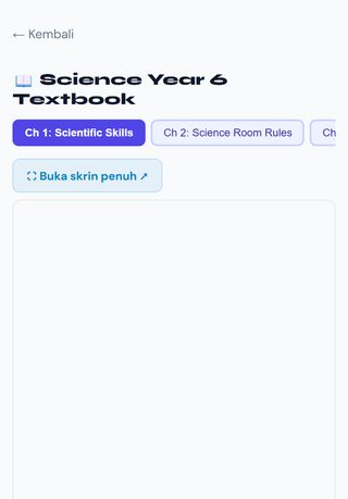 Paparan buku teks digital dalam app ilmugo